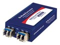 B+B SmartWorx GbE SFP Wide Temp Miniature Media Converter w AC Adapter, IMC-370I-2SFP-PS, 37786414, Network Transceivers