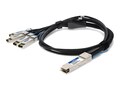 AddOn Arista to Mellanox Compatible 100GBase-CU QSFP28 to 4xSFP28 Passive Twinax Direct Attach, 3m, Q28ARS28MX-P3M, 41745888, Cables