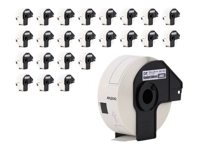 Brother 1.14” x 3.5” Die-Cut Standard Address Labels (24 Rolls 400 Labels-Per-Roll), DK120124PK, 41795461, Paper, Labels & Other Print Media