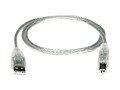 Network Tech USB 2.0 Type A to Type B M M Cable, Clear, 6ft, USB2-AB-6-5T, 33593623, Cables