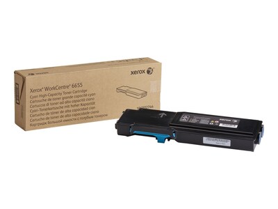 Xerox Cyan High Capacity Toner Cartridge for WorkCentre 6655, 106R02744, 17718596, Toner and Imaging Components - OEM