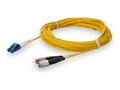 AddOn LC to FC OS2 Duplex OFNR (Riser-Rated) SMF Fiber Patch Cable, Yellow, 7m, ADD-LC-FC-7M9SMF, 41870128, Cables