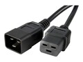 StarTech.com IEC C19 to C20 13A 250V 16AWG Outlet Power Extension Cord, 3ft, PXTC19C203, 9486721, Power Cords