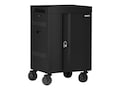 Bretford Manufacturing 20-Unit CUBE Cart Mini Charging Cart AC, Black, TVCM20PAC-BP, 34285438, Charging Stations