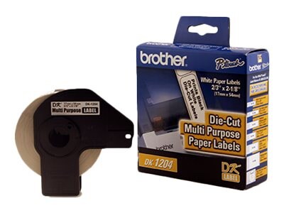 Brother 2.1 x .7 Multi-Purpose Label Roll for Brother QL-500 & QL-550 PC Label Printer (400-labels), DK1204, 5217647, Paper, Labels & Other Print Media