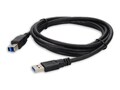 AddOn USB 3.0 Type A to Type B M/M Cable, Black, 10ft