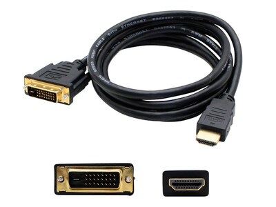 AddOn HDMI 1.3 to DVI-D Dual Link (24+1 pin) M M Adapter Cable, Black, 12ft , HDMI2DVID12F, 36696281, Cables