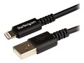 StarTech.com Apple 8-pin Lightning Connector to USB Cable for iPhone/ iPod/ iPad, Black, 3m