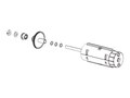 Zebra Tape Up Ribbon Spindle Kit for ZT410, P1058930-045, 35594873, Printer Accessories