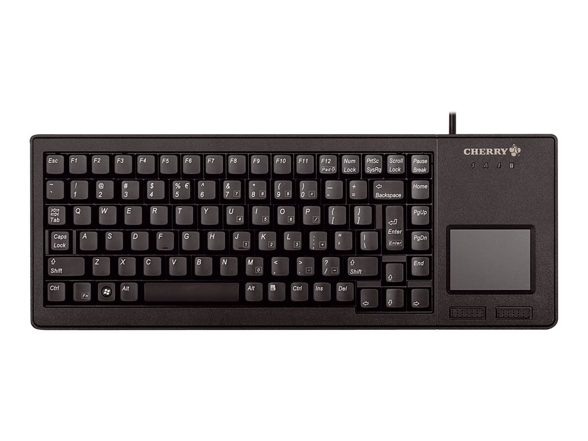 Cherry XS Touchpad Keyboard, USB, Black, US English with Euro (G84