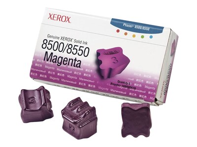 Xerox Magenta Solid Ink Sticks for Phaser 8500 & 8550 Printers (3-pack), 108R00670, 5879211, Toner and Imaging Components - OEM