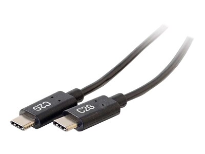 C2G 3A USB 2.0 Type C M M Cable, Black, 6ft, 28826, 35817344, Cables