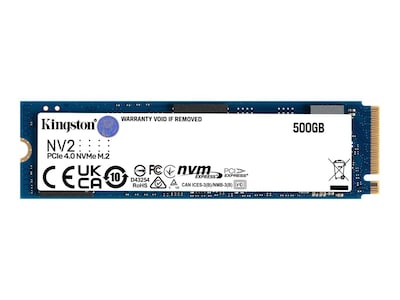 Kingston 500GB NV2 PCIe 4.0 x4 NVMe M.2 2280 Internal Solid State Drive, SNV2S/500G, 41524351, Solid State Drives - Internal