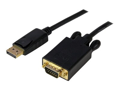 StarTech.com Active DisplayPort to VGA 1080p Video Converter Adapter Cable, 10ft, DP2VGAMM10B, 16281863, Cables
