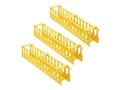 Tripp Lite High-Capacity Vertical Cable Manager - Double Finger Duct, Yellow, 6 ft., SRCABLEVRT3FC, 41310810, Rack Cable Management