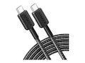 Braided USB-C to USB-C Cable, Black, 10ft, A81F7H11-1, 41712044, Cables