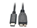 Tripp Lite USB 3.1 Type C to USB Micro-B M M Cable, Black, 3ft, U426-003, 26275061, Cables
