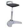Alera Sit To Stand Perch Stool, Black With Silver Base, AE36PSBK, 33620441, Furniture - Miscellaneous