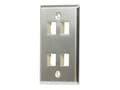 On-Q 1 GANG STAINLESS WALL PLATE, 4, WP3404SS , 41935204, Rack Mount Accessories On-Q 1 GANG STAINLESS WALL PLATE, 4, WP3404SS , 41935204, Rack Mount Accessories