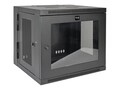 Tripp Lite SmartRack 10U Vertical-Hinged Wall-Mount Standard-Depth Rack Enclosure Cabinet Plexiglass Front Door, SRW10USG, 27719226, Racks & Cabinets