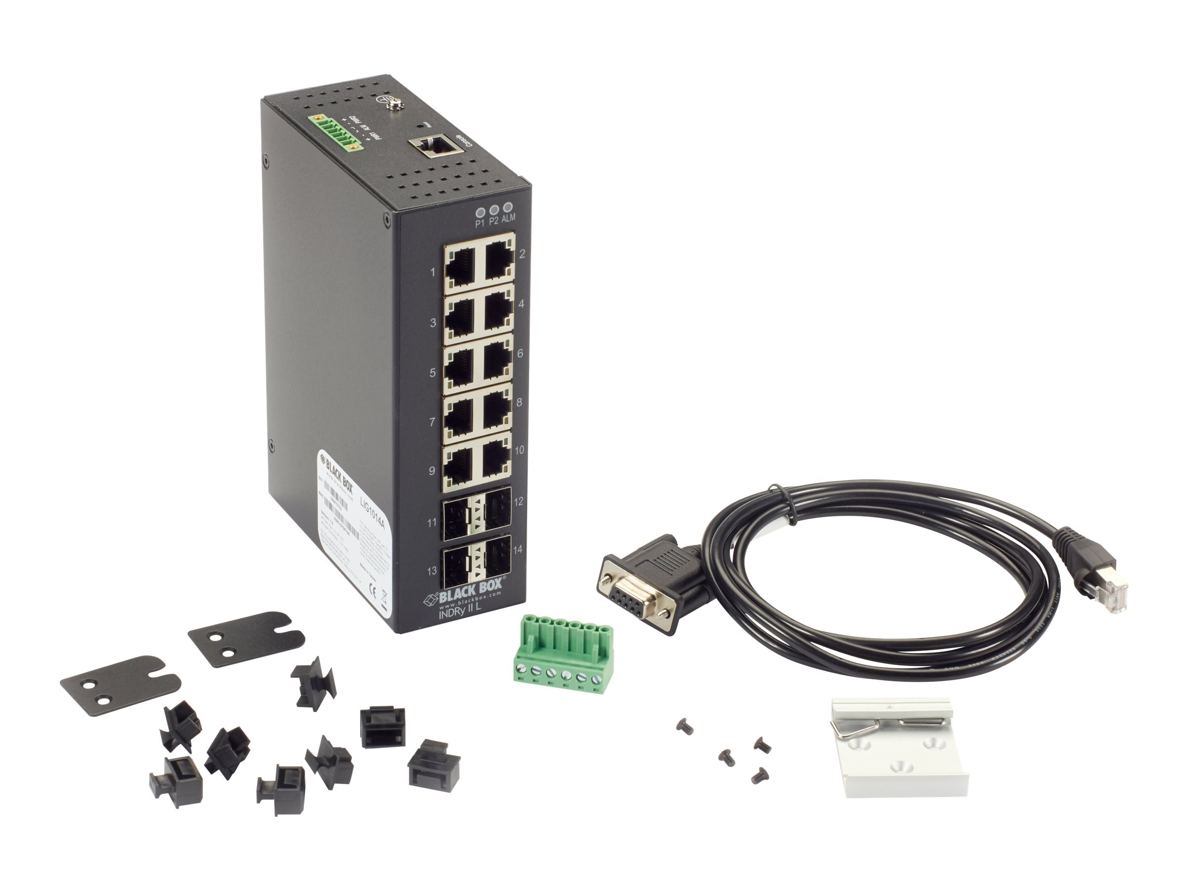 Black Box Industrial Managed Gigabit Ethernet Switch - (10) RJ