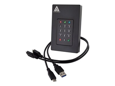 Apricorn 5TB Aegis Fortress L3 USB 3.1 3.2 Portable Hard Drive, AFL3- 5TB, 36346409, Hard Drives - External