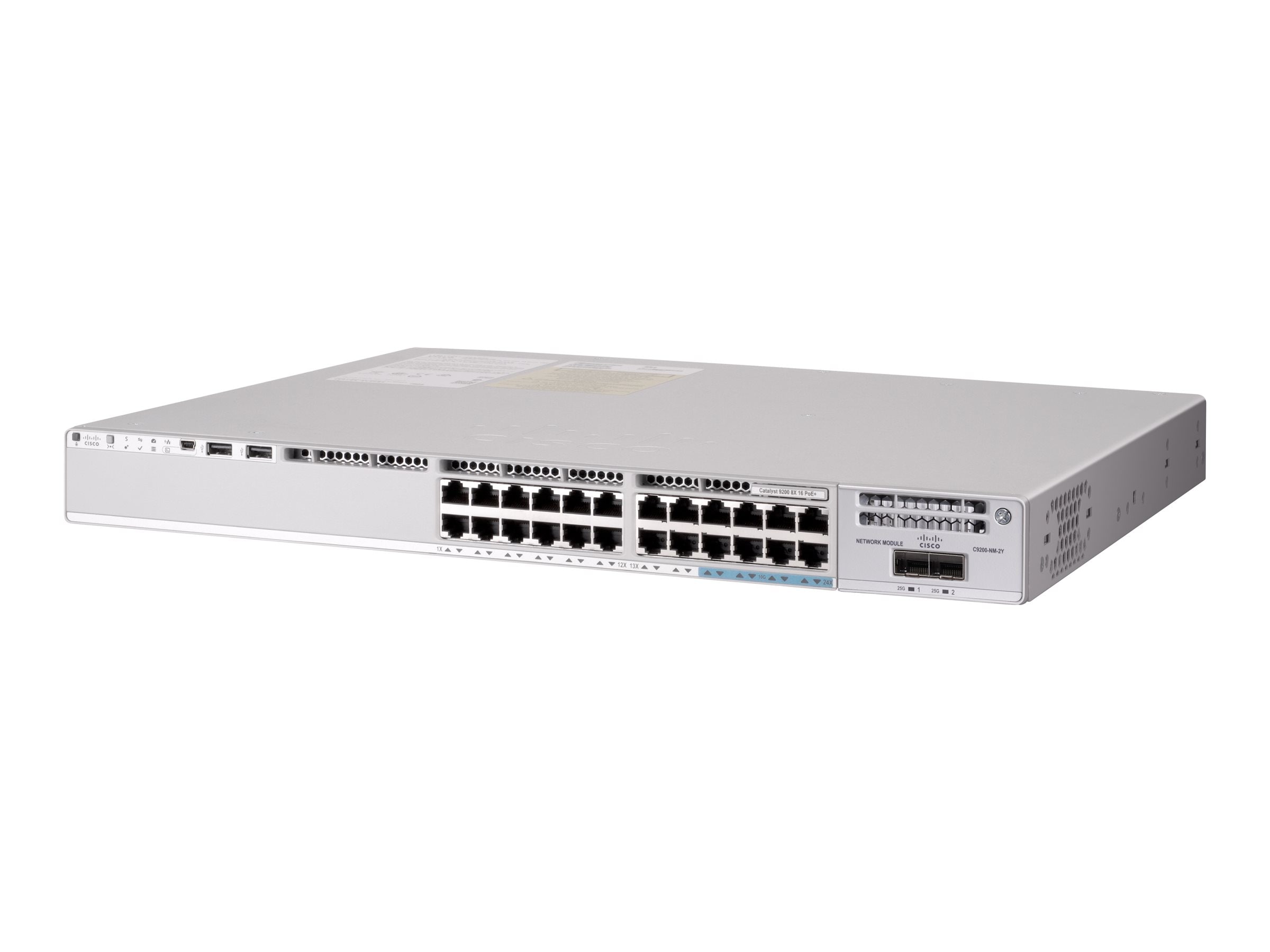 Cisco Catalyst 9200L 24-Port PoE+ Switch w 8xmGig, 16x1G, 2x25G