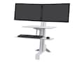 Ergotron WorkFit-S Dual Monitor with Worksurface+, White, 33-349-211, 27125102, Furniture - Miscellaneous