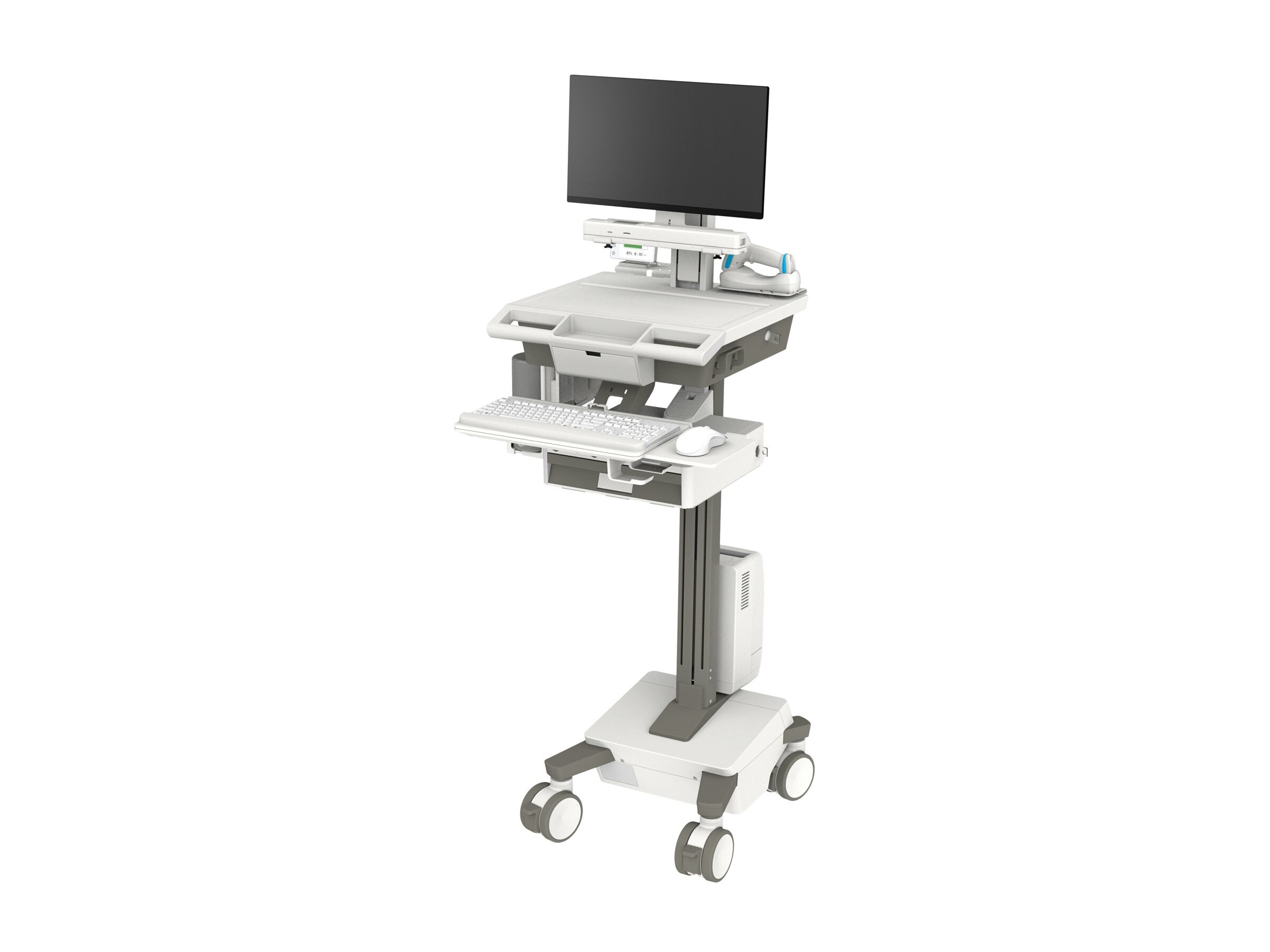 Ergotron Mosaic LCD Full-Featured Medical Cart, Tier 3 Standard (M011 ...