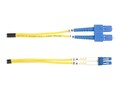 Black Box SC-LC 9 125 OS2 Singlemode Fiber Cable, Yellow, 1m, FOSM-001M-SCLC, 13631910, Cables