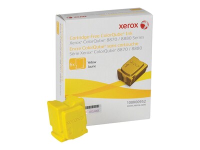 Xerox Yellow Ink Sticks for ColorQube 8870 Series (6-pack), 108R00952, 12150487, Toner and Imaging Components - OEM