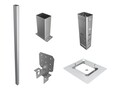 Elo Touch Solutions Wallaby Pro Ceiling Pole Kit for Floor Stand, E989893, 41672539, Mounting Hardware - Miscellaneous