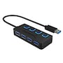 Sabrent 4-Port USB 3.0 Hub w  Power Switches, HB-UM43, 34765141, USB & Firewire Hubs