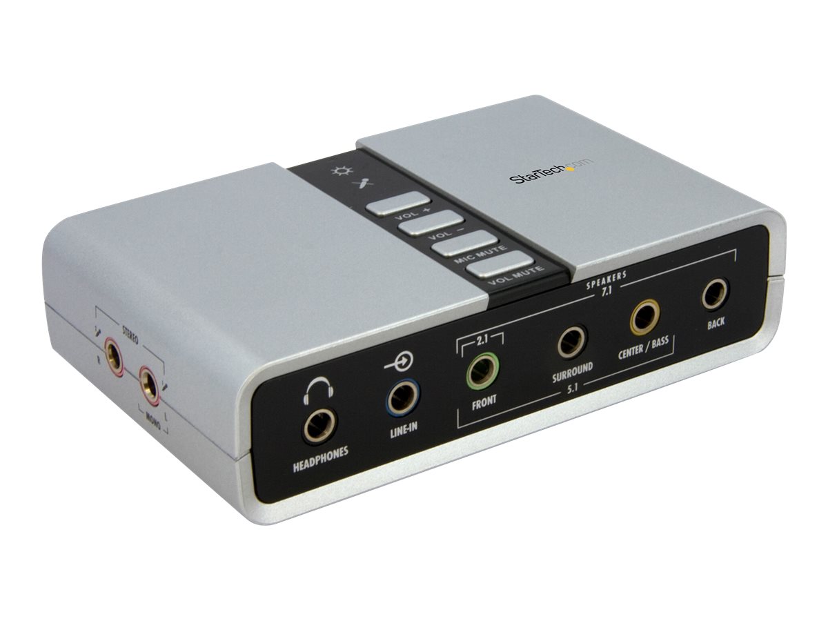 StarTech.com Adaptateur audio USB 7.1 avec audio numérique SPDIF - Carte  son externe - USB (F) vers 2x Toslink (F) et 8x 3,5 mm (F) - carte son -  ICUSBAUDIO7D