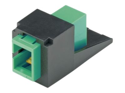 Panduit Mini-Com APC Green SC, Multimode Simplex, Black Module (CMSAGSCZBL)