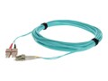 AddOn OM4 Fiber Patch Cable, LC-SC, 50 125, Duplex, Multimode, Aqua, 2m, ADD-SC-LC-2M5OM4, 14702716, Cables