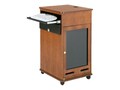 Da-Lite 17 Space Equipment Rack Cart with Keyboard Shelf, Oak Laminate, 99480LOL, 12850598, Computer Carts