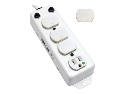 Tripp Lite 4-Outlet Hospital Grade Patient Care Vicinity Medical Power Strip, 15ft Right-Angle Cord, PS-415-HG-OEMRA, 37138169, Power Strips Tripp Lite 4-Outlet Hospital Grade Patient Care Vicinity Medical Power Strip, 15ft Right-Angle Cord, PS-415-HG-OEMRA, 37138169, Power Strips