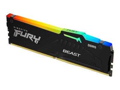Kingston FURY Beast Black RGB EXPO 8GB PC5-48000 288-pin DDR5 SDRAM UDIMM, KF560C30BBEA-8, 41785521, Memory