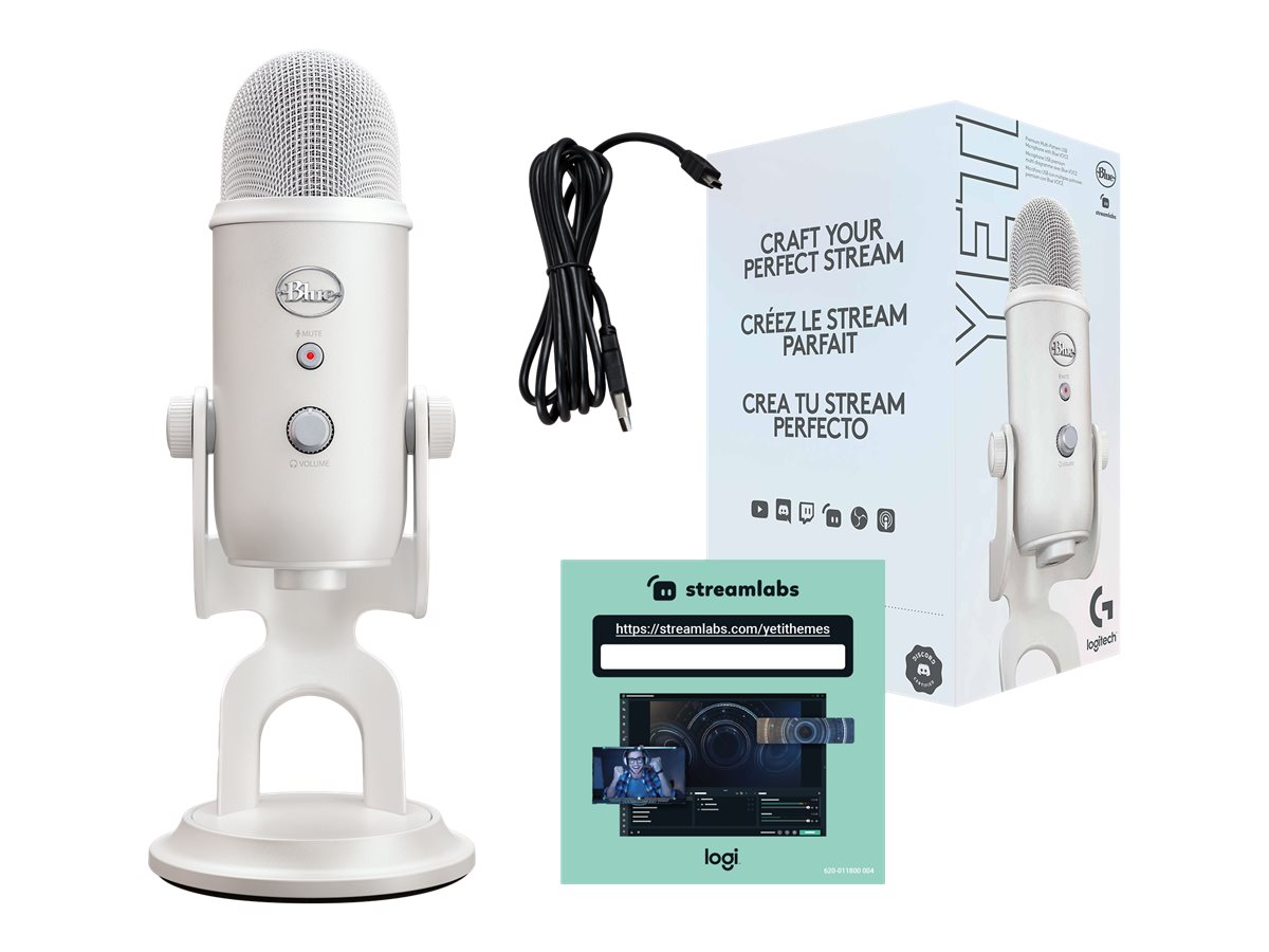Labtec Logitech Blue Yeti for Aurora Collection USB Microphone (White Mist)