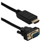 QVS HDMI to VGA Video Converter Cable, Black, 6ft, XHDV-06, 36437790, Cables