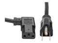 Tripp Lite Power Cord, 18AWG, NEMA 5-15P to C13 Right-angle, 6ft, P006-006-13RA, 11557306, Power Cords