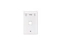 Leviton QuickPort Single Gang 1-port Wall Plate, White, 41080-1WP, 8844865, Premise Wiring Equipment