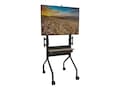 Legrand Voyager Manual Height Adjustable AV Cart for 50-75 Displays, Black, LSCUB, 41536751, Stands & Mounts - Digital Signage & TVs