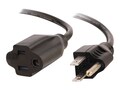 C2G Outlet Saver 18-Gauge Power Extension Cable, 12ft, 53408, 10173790, Power Cords