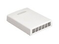 Panduit NETKEY 6Port WHT Surface MNT , NK6BXWH-AY, 41072697, Premise Wiring Equipment