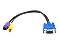 Black Box VGA to Composite and S-Video Adapter, AVS-CBL-VG-CV, 34040140, Adapters & Port Converters