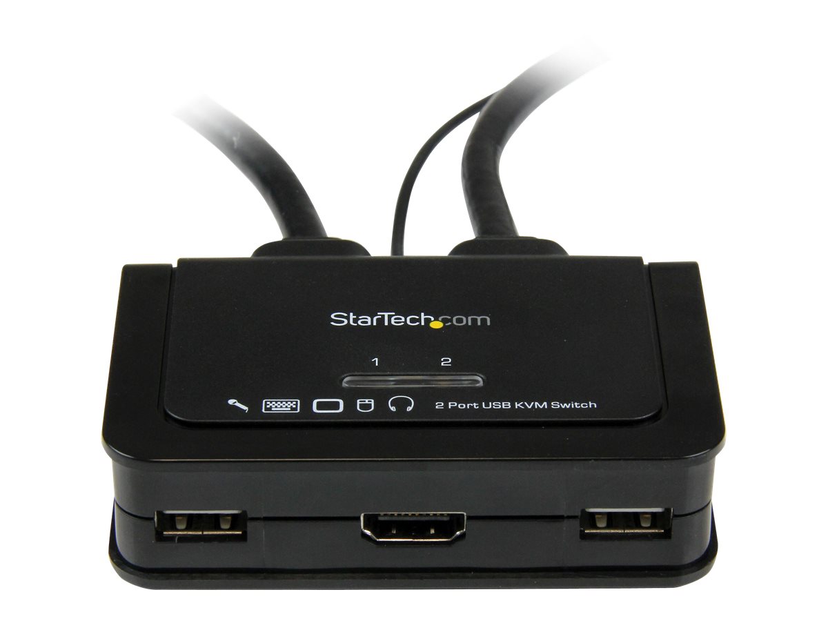 Ledningsevne minus jury StarTech.com 2-Port USB HDMI Cable KVM Switch with Audio and (SV211HDUA)