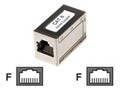 Intellinet CAT6 RJ-45 F F Inline Keystone Coupler, Silver, 505130, 17565788, Premise Wiring Equipment