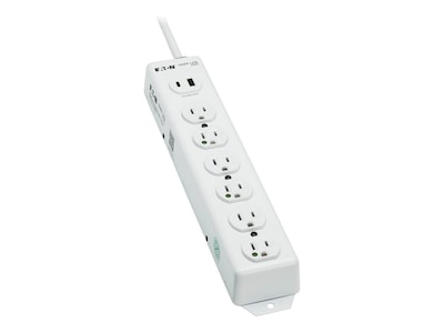 Tripp Lite Safe-IT UL 1363 Medical-Grade 6 Outlet Power Strip w USB Charging, Safety Covers, 15ft Cord, PS-615-HGUSB, 41820267, Power Strips Tripp Lite Safe-IT UL 1363 Medical-Grade 6 Outlet Power Strip w USB Charging, Safety Covers, 15ft Cord, PS-615-HGUSB, 41820267, Power Strips